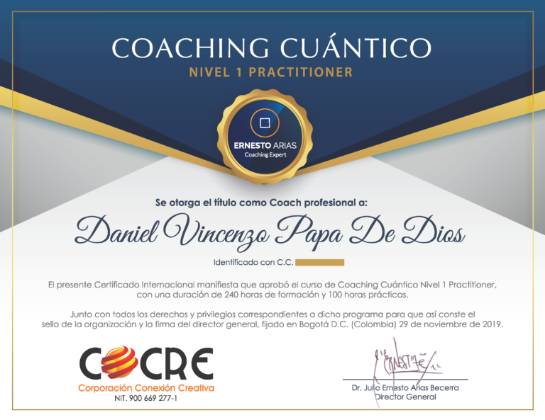 Certificado Coaching Practicioner (2019)